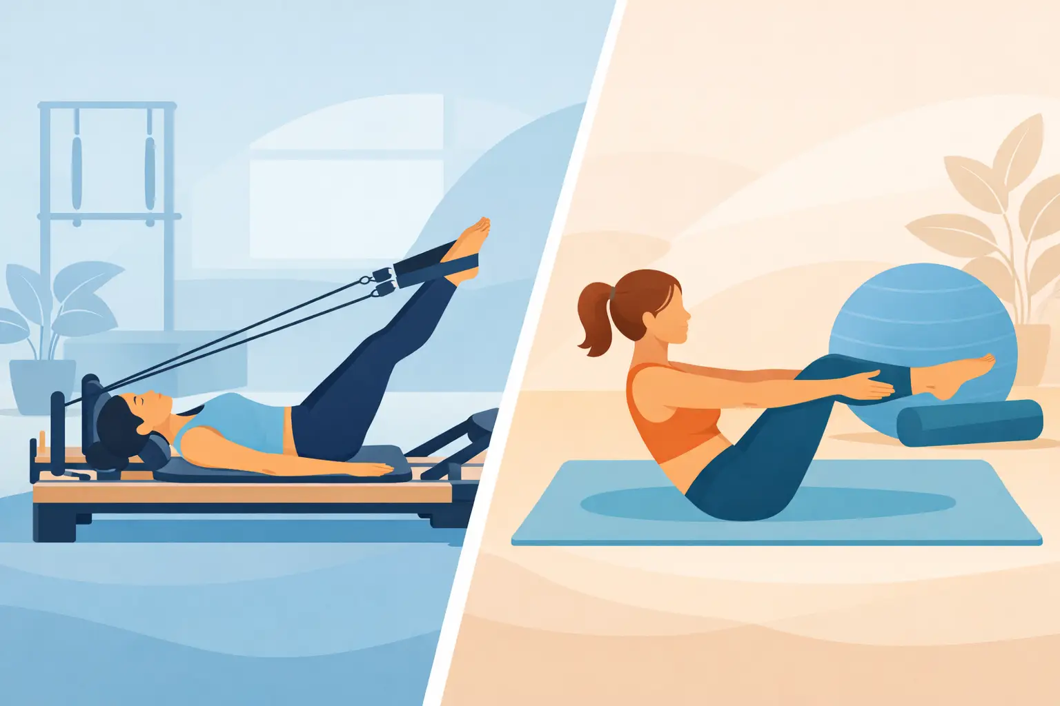 Reformer vs mat pilates: ¿cuál te conviene?