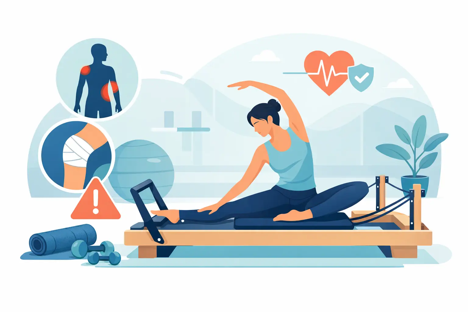 Cómo evitar lesiones entrenando Pilates hoy