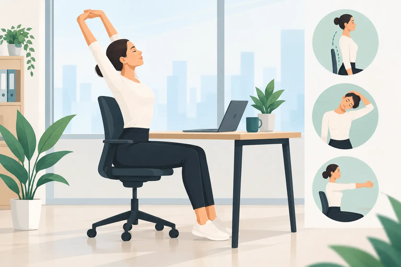 Pilates para oficina y mejor postura laboral