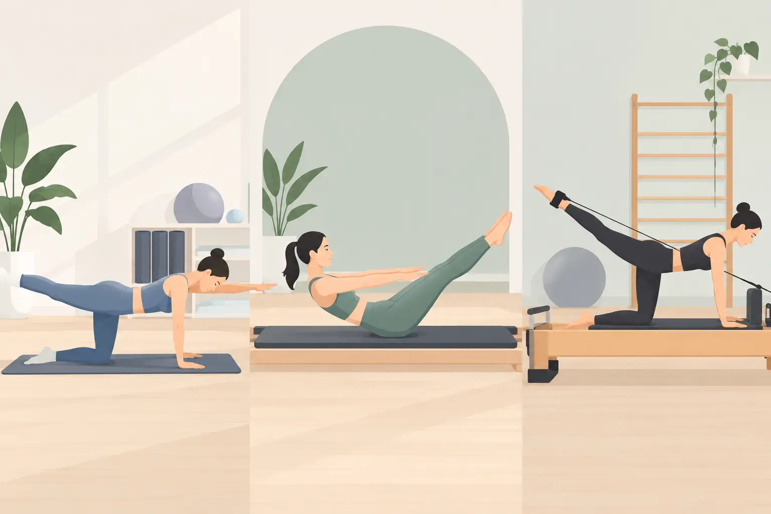 Guía de adaptaciones según nivel en Pilates