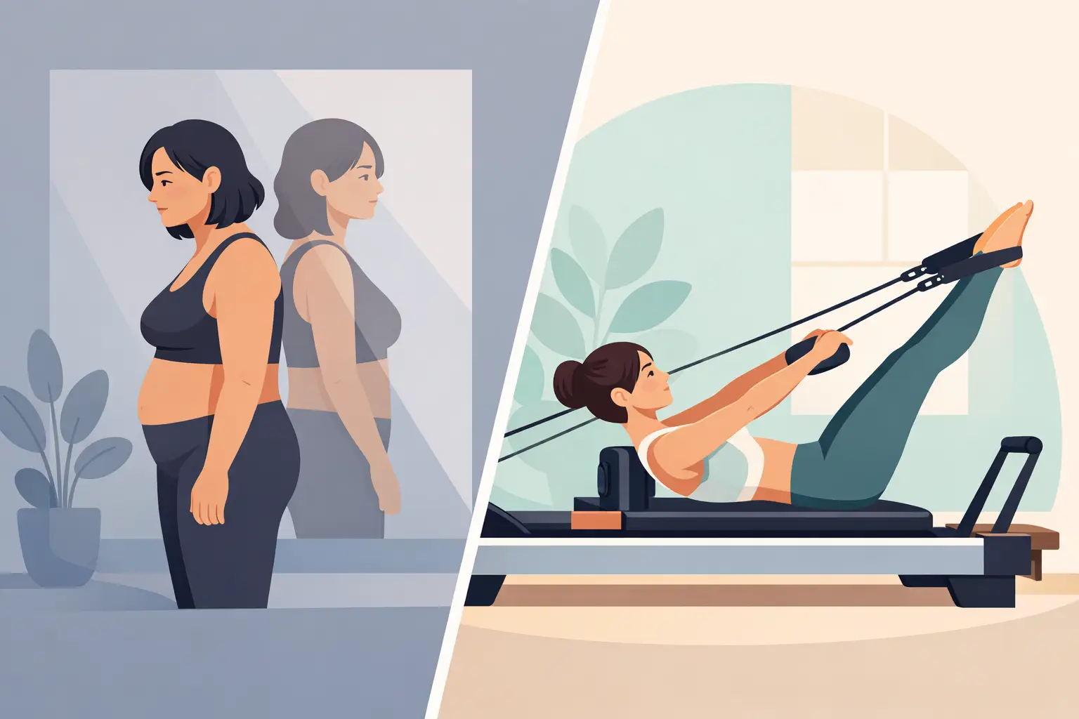 Antes y después Pilates Reformer real